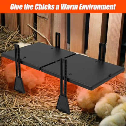 Chicks Brooder Heater, 22.5" x 11.2" Chicks Brooder Heating Plate Up to 30 Chicks, Adjustable Height and Angle Brooder Heater for Chicks Kitten Puppy Pets Animals