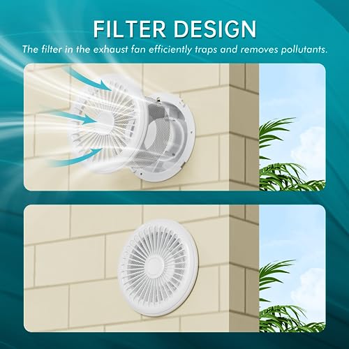 HG Power 6 Inch Reversible Bathroom Exhaust Fan with Remote Control, 3-Speed, 2-in-1 Intake & Exhaust, Low Noise Window Fan with Mesh Screen for Wall Ceiling Garage Basement Office Home, White - color: 6" - Two Way