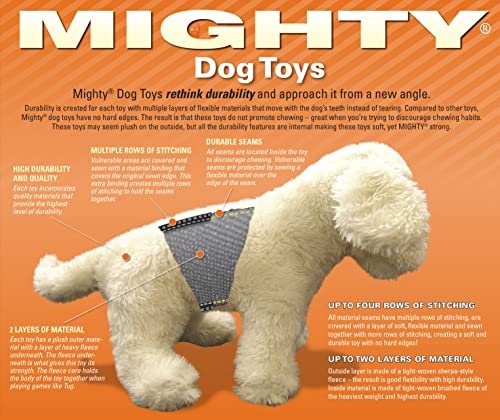 MIGHTY Tuffy Farm Animal: Piglet Ultra Durable Plush Dog Toy | Multiple Layers & Reinforced Seams , Washable and Floats , Mighty® Construction - color: Pink Piglet