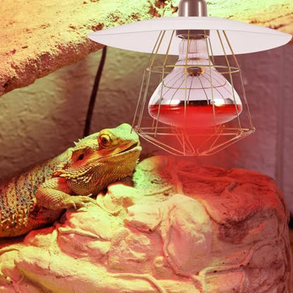 BESPORTBLE Reptile Heat Lamp Guard Metal Poultry Heater Lampshade for Chicken Durable Pet Heater Accessory with Improved Heat Efficiency Quick Setup for Livestock Environments