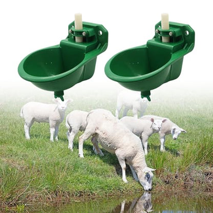 Sheep Water Bowl Automatic Drinking Waterer Float Valves Touch Switching Water Dispenser for Goat Cattle Horse Piglets ABS Animal Drinking Bowl