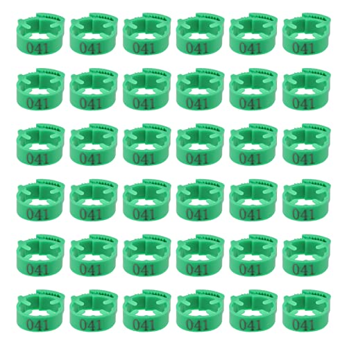 100 Pack Poultry Leg Bands - Durable Numbered Chicken and Duck Identification Rings for Easy Breed Management(Green,3 Packs) - color: Green, size: 3 packs