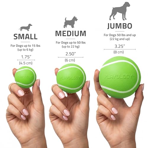 Playology Dog Toys | Squeaky Chew Ball for Dogs, Value 3-Pack | Sweet Potato Scented Small Dog Balls | Bouncy Floating Chew Toys for Fetch - size: Small (VALUE 3-Pack), style: Sweet Potato