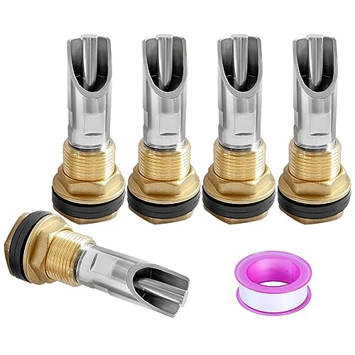Joywayus 10PCS 1/2 Stainless Steel Automatic Pig Nipple Water Drinker Feeder Waterer + 10PCS 1/2 Female to 3/4 Male Brass Water Tank Connector Bulkhead Fitting Kit for Sows Piglets Drinking