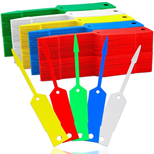 Lewtemi 1000 Pcs Self Lock Arrow ID Key Tags, 4 1/2" x 3/4" Blank Vinyl Key Ring Repair Labels, Tear Resistant Writable Car Parts Tags for Office Automotive Dealership Shop Supplies(Mixed Colors) - color: Mixed Colors, size: 4 1/2'' X 3/4"