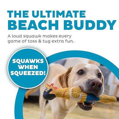 Outward Hound by Charming Pet Squawkers Earl Latex Squeaky Rubber Chicken Dog Toy, Funny Interactive Holiday Toy for Dogs, Large Size - color: Earl, size: Large
