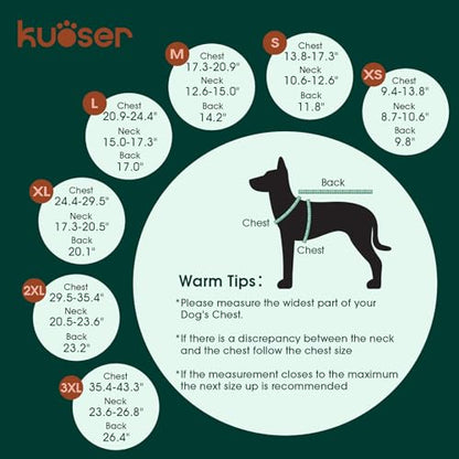 Kuoser Waterproof Dog Coat, Reversible Dog Jacket for Medium Dogs, Adjustable Durable Doggie Winter Coat Warm Puppy Cold Weather Apparel from Small to Large Breed, Red M - color: Red, size: Medium (Pack of 1)