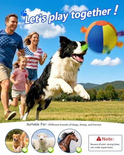 Herding Ball for Dogs Indestructible Giant Egg Large Horse Toys Durable Outside Play Big Calming Jumbo the Mellow Dog Soccer with Straps Yard Linflatable Balls Tetherball Water Yard (Small) - size: Small