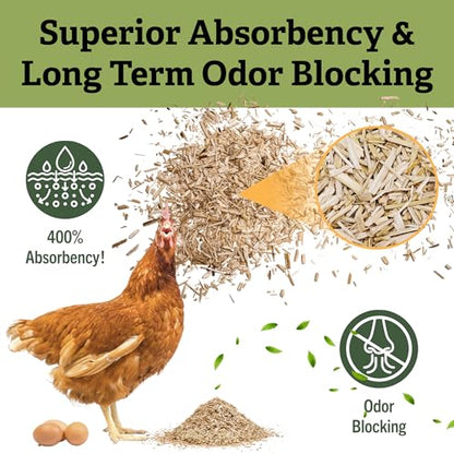 Chicken Bedding 115 Usable Liters, 30 LB - All Natural, Dust-Free, Odor-Controlled Coop Bedding for Chickens and Pets - Super Absorbent, Low Waste & Eco-Friendly - size: 30LB