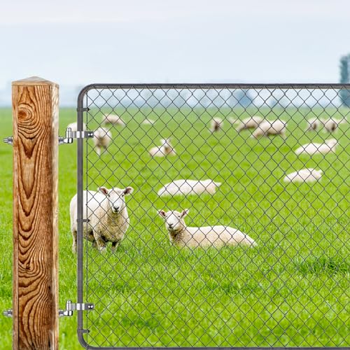 Insaga M16x 10'' J-Bolt Gate Hinge, 304 Stainless Steel J-Bolt Post Hinge for Farm Gate, 5/8" Male Pin J-Bolt Hinge for Chain Link Fence Gate, Gate Hinges for Metal Gates (2Pcs) - color: M16-10''-2PCS