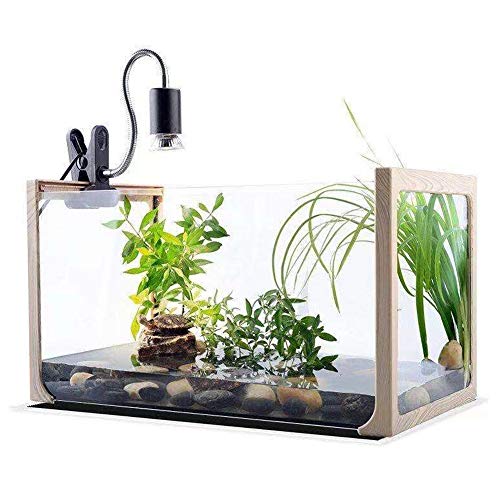 Techsea 2 Pack Reptile Heat Lamps with 360° Rotatable Clips, UVA + UVB Spectrum for Terrariums, 2 Light Bulbs Inside (Black-2 Pack) - color: Black-2 Pack