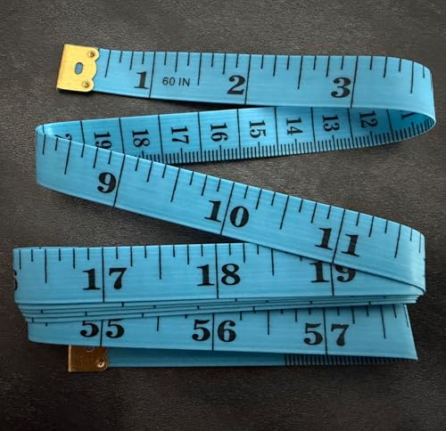 Soft Tape Measure Double Scale Measuring Tape Body Sewing Flexible Tailor Craft Vinyl Ruler for Weight Loss Medical Body Measurement, Has Centimetre Scale on Reverse Side (2pcs Blue -60 inch) - color: 2pcs Blue -60 inch