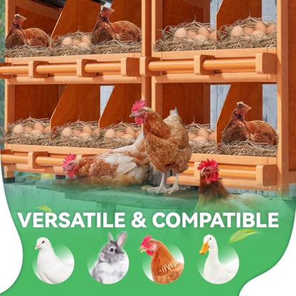 10-Compartment Chicken Nesting Boxes, Spacious for Large Breeds, Premium Pine Wood & Weather-Resistant PVC Sloped Roof, Safe No Sharp Edges for Laying Hens - size: 66.7"L x 12.2"W x 29.8"H