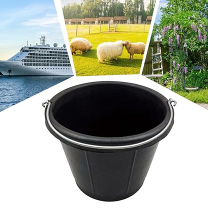 Rubber Feed Bucket Versatile Rubber Pail Garden Water Bucket for Animals