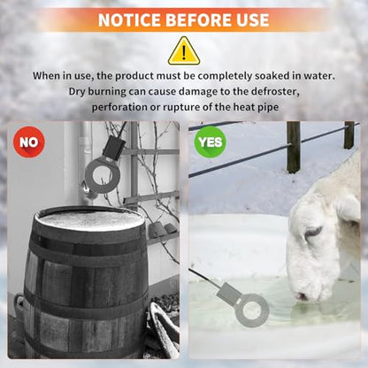 250W Utility De-Icer Submergible Cast Aluminum Chicken Water Heater for Livestock Tank Heater Bird Bath Heater in Winter - size: 250W
