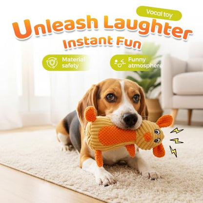 Plush Dog Chew Toys,2026 New Squeaky Dog Toy for Aggressive Chewers, Indestructible Dog Toy for Small Medium Large Dogs to Keep Them Busy Puppy Teething Toy (A-Pig) - color: A-Pig