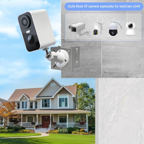 Metal Corner Mount Bracket for S340 Solocam S340 PTZ Camera Durable Adjustable Fits Many Cameras Secure Surveillance Housing