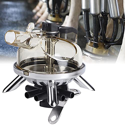Cow Milking Claw 300cc, Durable Stainless Steel Base, Easy Installation, Perfect for Farm Breeding, PC Material, Stable Performance, Suitable for Cattle and Sheep