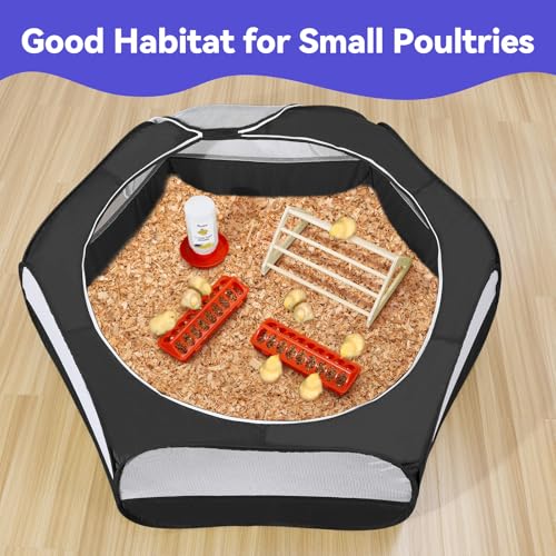 Pawaboo Chick Brooder Box for Chick Starter Kit, Brooder Pen/Chicken Supplies Brooders Box with Chicks Perch Brooding Up to 15 Chicks, Duck and Quail, Black - color: Z-Black