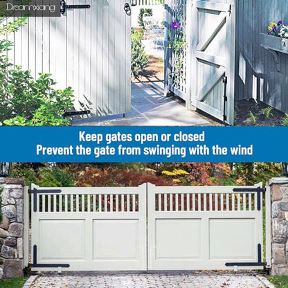 12" Heavy Duty Cane Bolt Gate Drop Rod Hardware Ground Latch for Wood PVC Vinyl Metal Fences Gates, Double Doors, White Solid Steel -1 Pack - size: 12 Inch