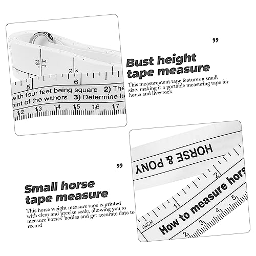 Totority Horse Measuring Tape for Livestock Reusable Weight Measure Tape for Farm Use Accurate Body and Waist Measurement and