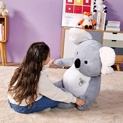 IKASA Large Koala Stuffed Animal Plush Toy,30" Giant Cute Jumbo Soft Toys Huge Big Size Fluffy Plushy Fat Oversized Plushie,Gifts for Kids - style: Koala