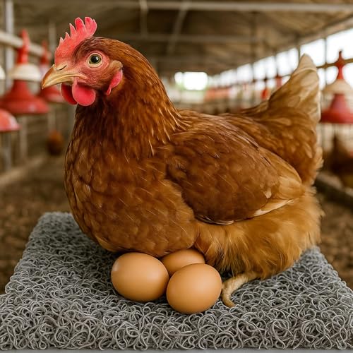 12 Pack Nesting Pads for Chicken Coop, Chicken Nesting Pads 10×10 Inch, Chicken Laying Mats, Washable & Reusable Nesting Box Liners for Chickens Coop (10” x 10”,12Pack)