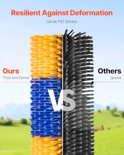 VEVOR Livestock Scratching Brush, 6 Pcs Horse Brush with 12 Screws, 17.1 x 7.5 in Cow Scratcher, for Back Itch Relief & Keep Cleaning, Grooming & Scratching Post for Horse, Pig, Cattle Supplies