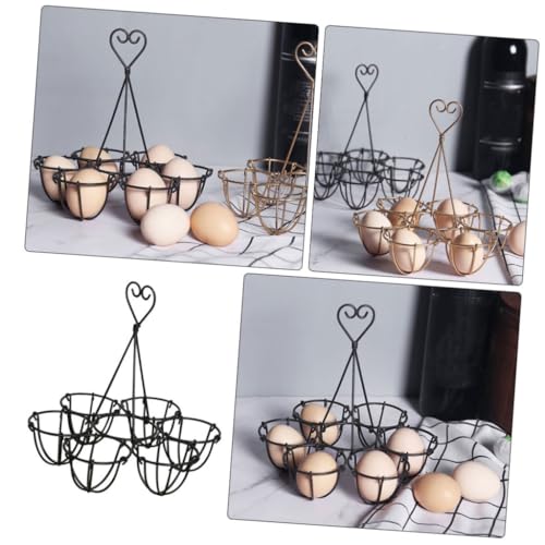 Zerodeko Desktop Stand Desktop Stand Egg Skelter Modern Egg Holder Countertop Freestanding Display Wired Countertop Holder Kitchen Storage Rack for Fresh s Basket Tray Basket Tray
