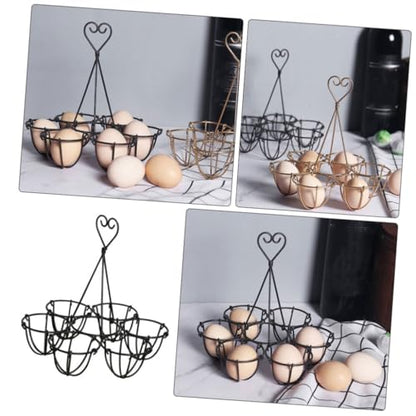 Zerodeko Desktop Stand Desktop Stand Egg Skelter Modern Egg Holder Countertop Freestanding Display Wired Countertop Holder Kitchen Storage Rack for Fresh s Basket Tray Basket Tray