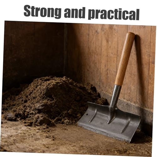 LALAFINA Livestock Cleaning Rake and Manual Manure Scraper for Barns and Stalls, 40cm Poultry Waste Removal Tool for Farm and Garden Animal Waste Maintenance