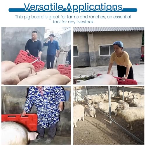 Slam-Proof Animal Show Panel, Impact-Resistant Livestock Sorting Board for Pig Hog Cattle Sheep Goat, Durable Pig Restraint and Crowding Tool - size: 77x47cm (30 5/16" x 18 1/2")