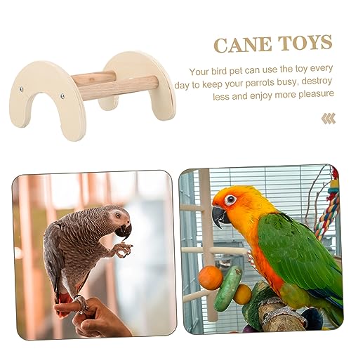 Kisangel Parrot Perch Wooden Stand for Chickens and Birds Smooth Sturdy Design Encouraging Exercise and Balance Safe Chew Material for Rest and Play