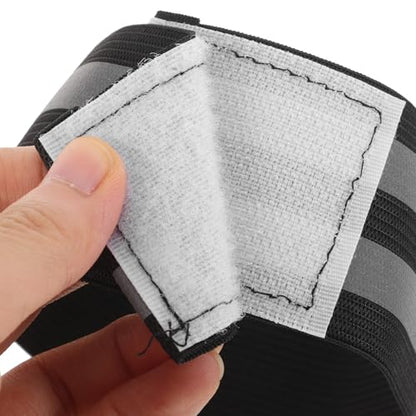 Cabilock 8pcs Reflective Bike Leg Straps Elastic Adjustable Cycling Ankle Bands Safety Pants Bands for Night Riding and Running