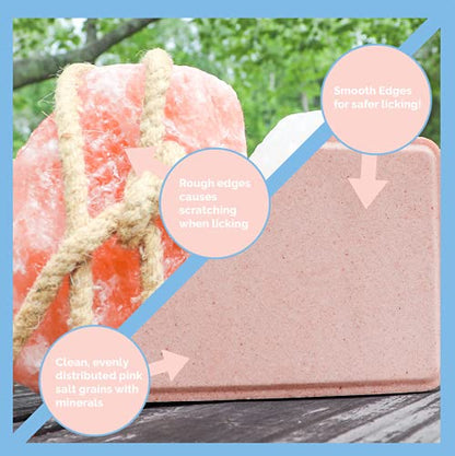 Salt Block for Deer & Horses – Compressed Mineral Salt Lick for Livestock, Cattle & Goats – Himalayan Secrets Pink Rock Salt Block (4.4LB/2KG, Block) - size: 4.4 Pound (Pack of 1)
