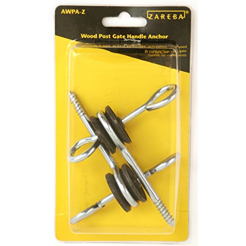 Zareba Wood Post Gate Handle Anchor - AWPA-Z - Gate Handle Anchor for Electric Fencing - Includes 10 - Electric Fencing Post Supplies - size: 5 Pack