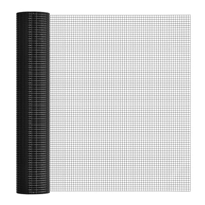 Gardeal Black 19 Gauge 1/2 Inch Hardware Cloth - Vinyl Coated Welded Wire Mesh Roll - Duty Rust Proof Fencing for Gardens, Poultry Animal Netting Cage Screen (Black 1/2 48inx100Ft) - size: Black 1/2 48inx100Ft
