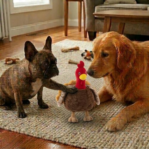Fuzzl Plush Super Soft Sir Gobbles Turkey Dog Toy & Comforter – Cuddly Plush with Squeaker, Gentle Dog Toy for Puppies & Small, Medium & Large Dogs - style: Sir Gobbles
