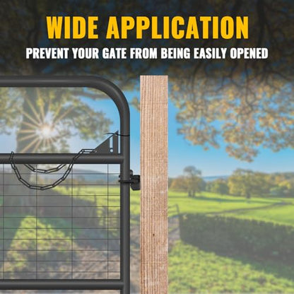 VIVIDA Black Butterfly Gate Latch 1-3/8" to 1-5/8", Wall Mount Flat Back Gate Fork Lock with Padlock Hole, Wood to Metal Gate Latch, Black, 1 PCS - color: Black, 1 Pack