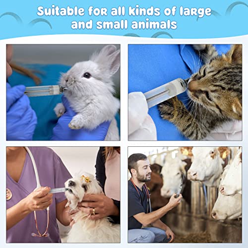 2 Pieces Reusable Goats Syringe with 2 Drench Nozzle, Adjustable Dosage Detachable Sheep Drench Livestock Syringe for Sheep Baby Goat Supplies - 20ML - style: 20ml