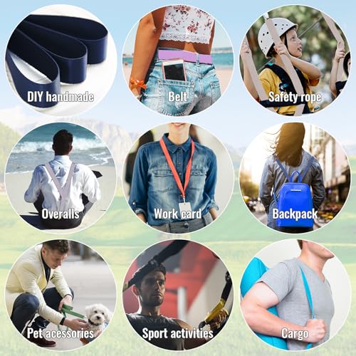 12 Rolls Nylon Webbing 1 inch 1.5 inch 2 inch Nylon Strap Webbing Straps Backpack Straps Nylon Belt, 10 25 50 3.3 Yards Webbing Strapping - size: 1 inch-3.3 yards, style: B-12 Colors