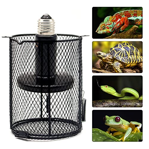 Reptile Lampshade Anti-Scald Heating Lamp Guard 100W 100W Ceramic Lamp & Heater Guard for L Lizards Spider Scorpion Protection