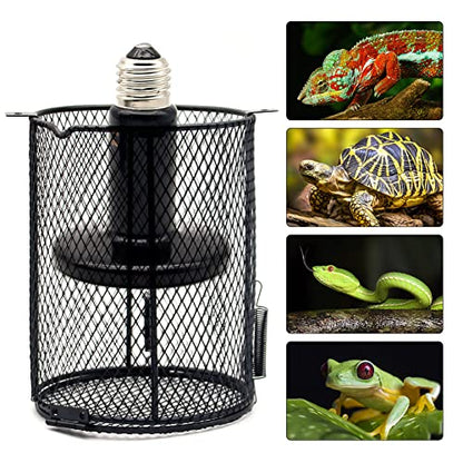 Reptile Lampshade Anti-Scald Heating Lamp Guard 100W 100W Ceramic Lamp & Heater Guard for L Lizards Spider Scorpion Protection