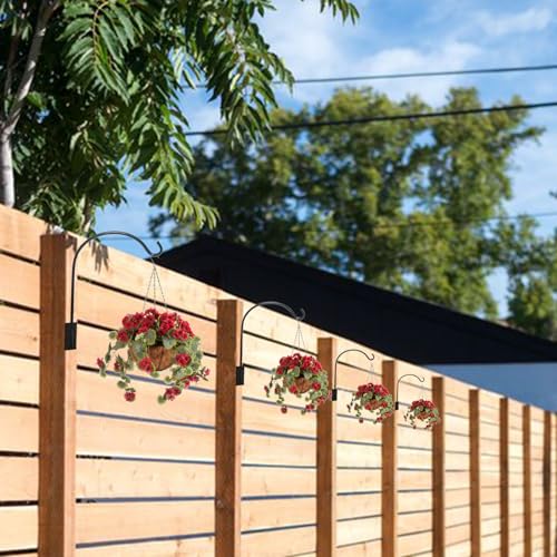 Deck Bird Feeder Hanger Hook Wall Mounted 4 Pack for Railing,Hanging Bird Feeders, Plants, Flower Baskets,Windchimes, Lanterns,Holiday Decoration