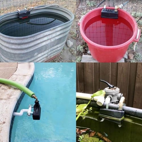 2X Automatic Tank Float Valve for Livestock Water Troughs, Ponds & Reservoirs, 3/4 Inch NPT Connection, PE ABS Iron Construction