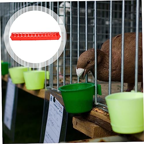Toyvian 2pcs Chicken Food Trough Feeder Galvanized Poultry Supplies Food Bowl DIY Feeder Poultry Feeding Trough