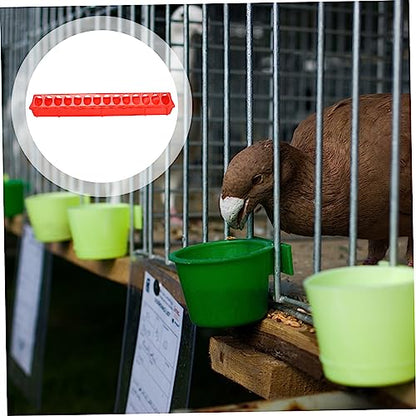 Toyvian 2pcs Chicken Food Trough Feeder Galvanized Poultry Supplies Food Bowl DIY Feeder Poultry Feeding Trough