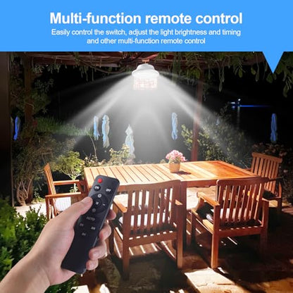 Solar Shed Pendant Light Auto Dusk to Dawn Solar Light Day and Night Indoor and Outdoor with Remote Control for Barn, Garden, Yard, Gazebo,Patio,Tent,Chicken Coop, Cattle Pen, Pigsty(2 Lamps) - color: Dual light