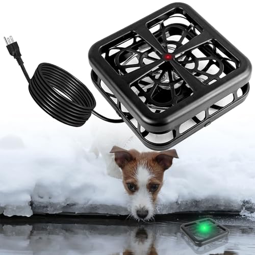 500 Watts Floating Outdoor Pond Heater,Pond Heaters for Outdoor Ponds with Fish,Thermostatic Control Horse Water Heater with LED Indicator,Large Stock Tank De-Icer for Outdoor Winter - size: 500 Watts