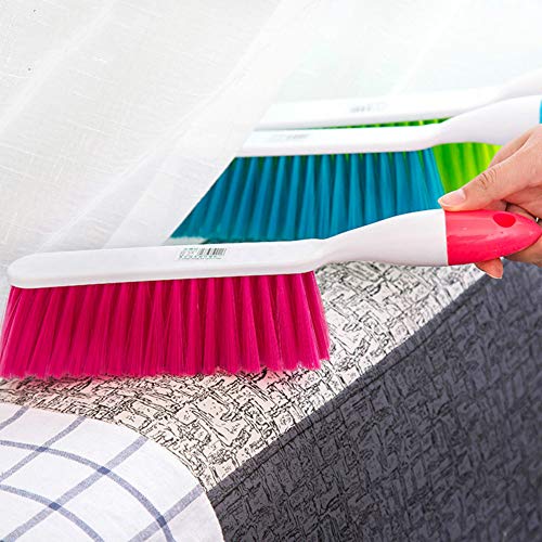 Counter Duster Bed Sheets Debris Cleanin Hand Broom Cleaning Brushes Soft Bristles Dusting Brush for Cleaning Car/Bed/Couch/Draft/Garden/Furniture/Clothes,3PCS - color: Red and Green Orchid